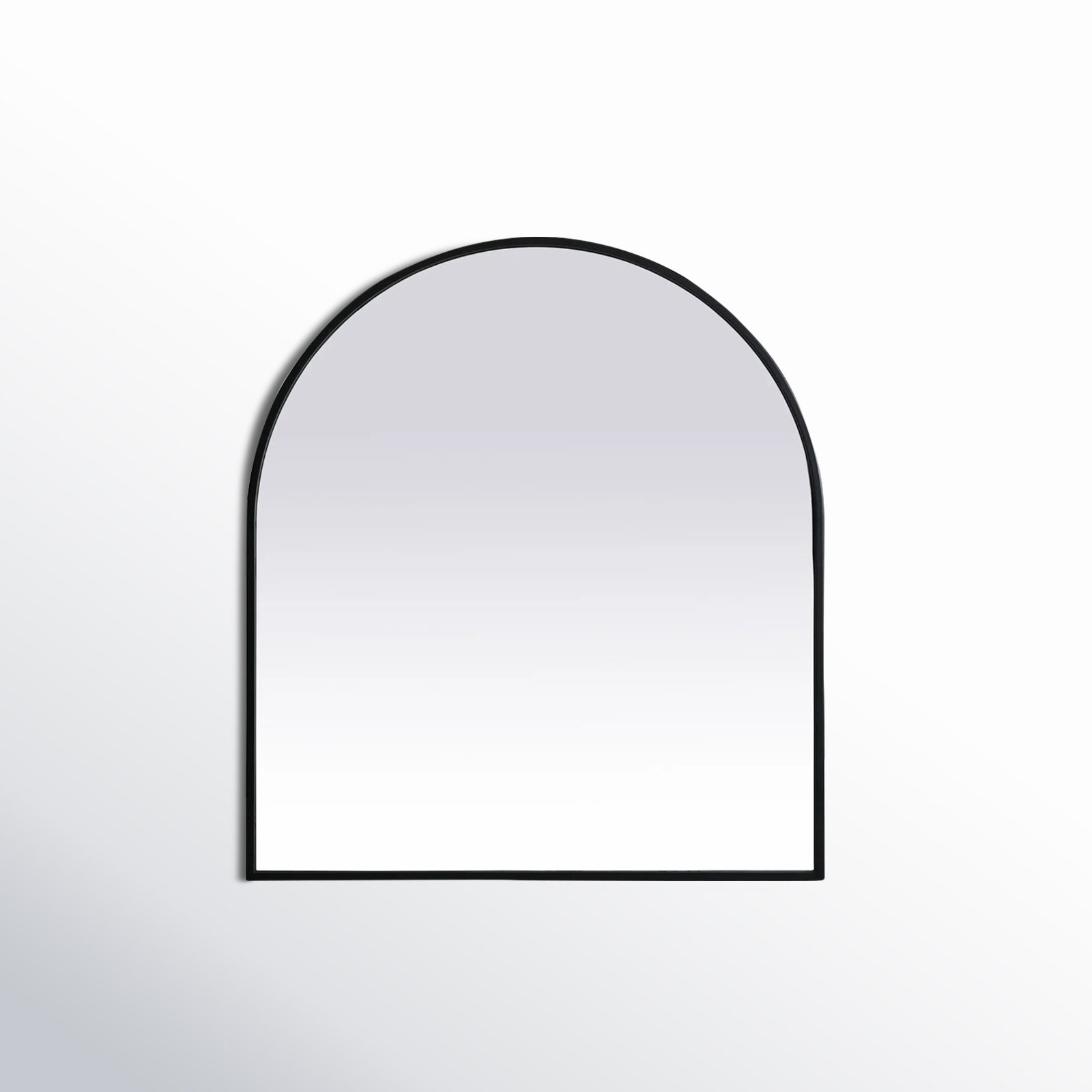 Sabine Metal Arch Wall Mirror, Black, 30" x 27"