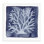 Corail blanc sur toile indigo, design par Patti Bishop