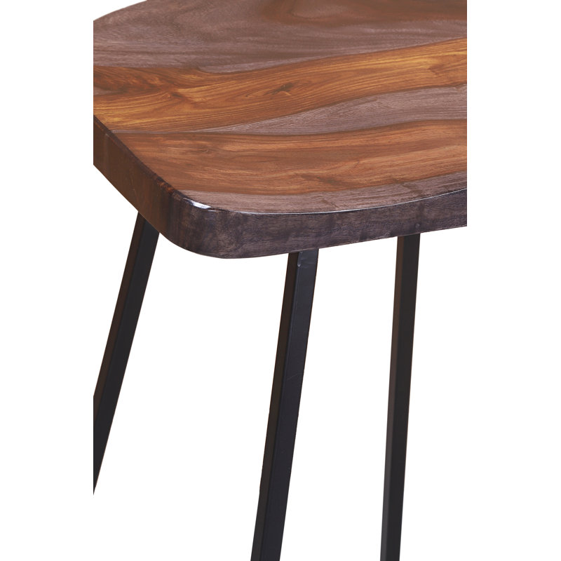 Tabouret de bar 17 po en bois massif 17 étages Evis, blanc, Tabouret de bar (siège d'une hauteur de 30 po), Gris