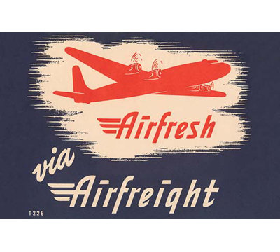 Airfresh via Airfreight Vintage Advertisement Airfresh via Airfreight Vintage Advertisement