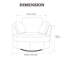 Fauteuil demi-tonneau pivotant en chenille de 40,5 po de largeur avec coussins-126422656