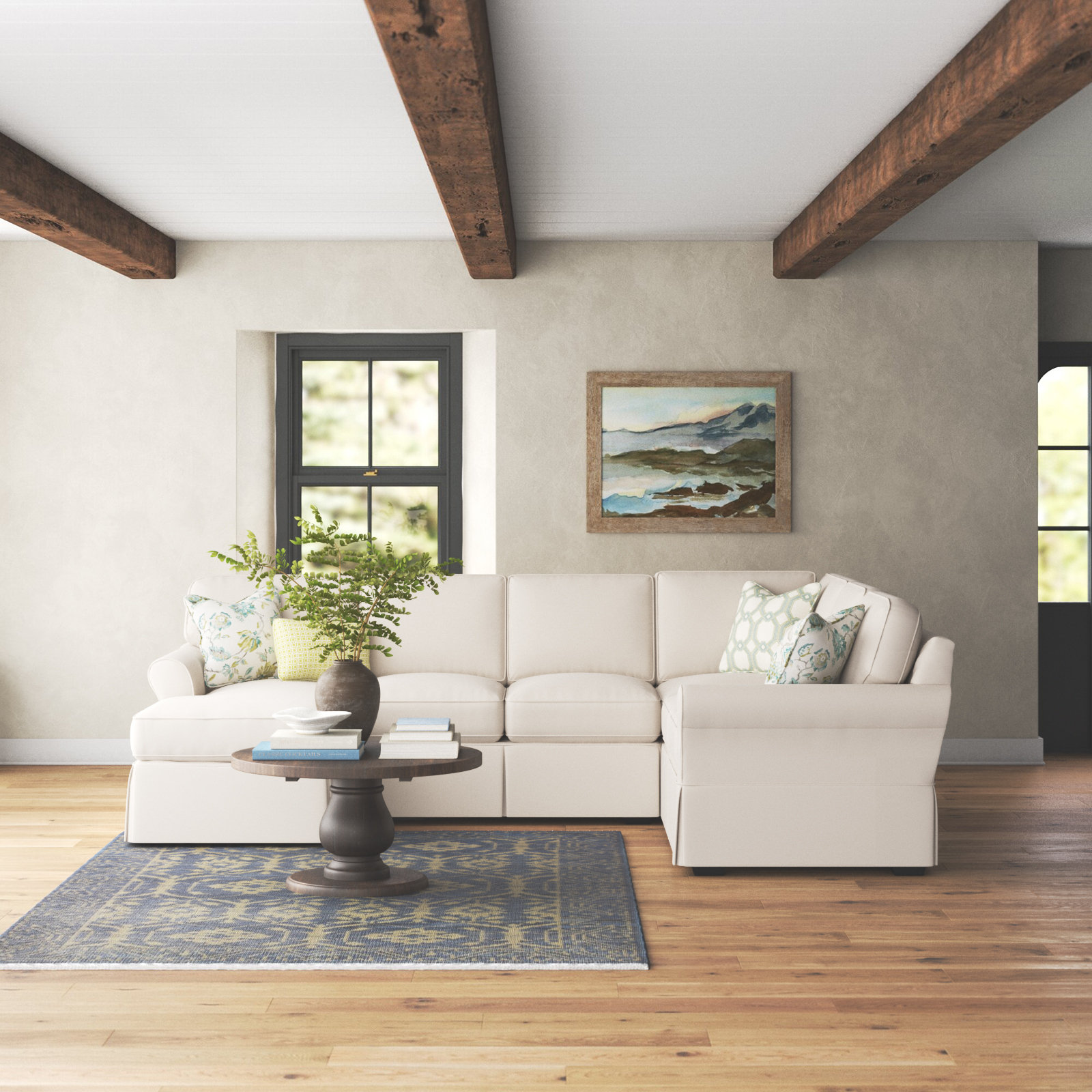 Sadler Upholstered U-Sectional, Nomad Snow Crypton®