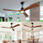 New Model 60 Inch Wood Ceiling Fan With 3 Solid Wood Blades Remote Control Reversible DC Motor For Living Room