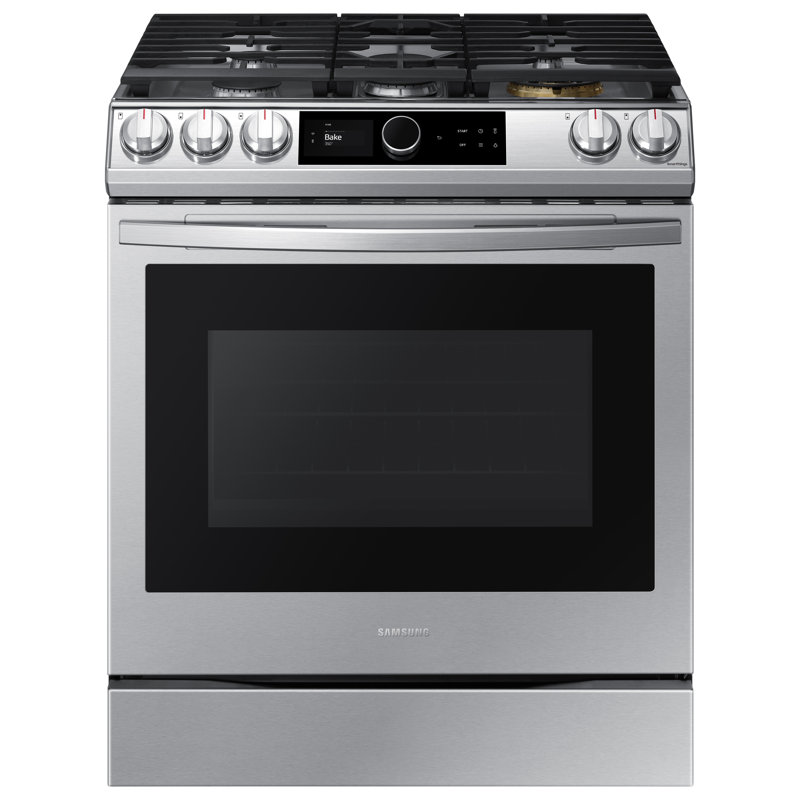 Cuisinière à gaz 30 po 6 pi³ avec plaque chauffante Smart, Acier inoxydable