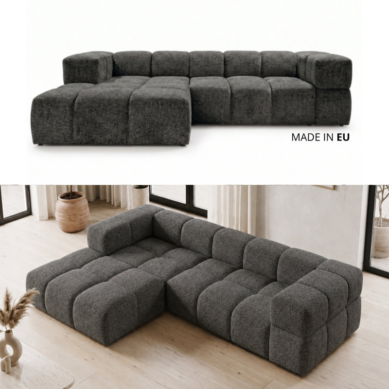 Rudalph 3 Seater Sectional, Left Hand Facing