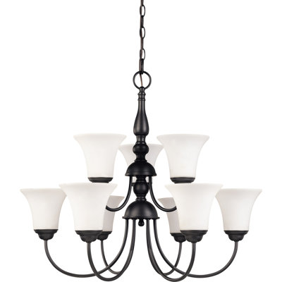 Lustre à niveaux 9 lumières Engebretson