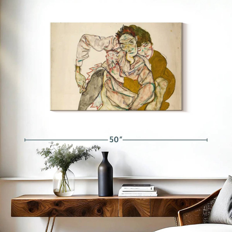 Couple de Hardie assis, H 24 po x l 36 po