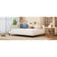 Lit de jour double en L beige chaud avec pieds en bois massif-1094503942