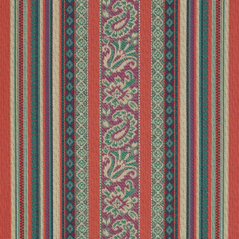 Markova Stripe Fabric, Red