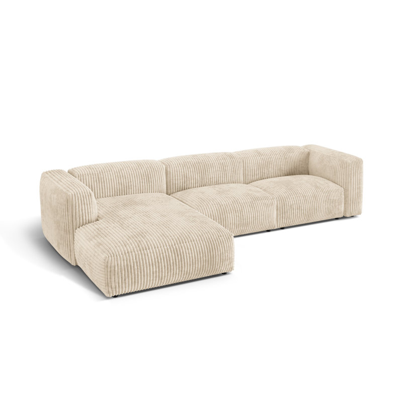 Betsayda 3 Seater Corner Sofa , Light Beige