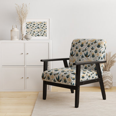 Scandinavian Yellow And White Collage - Velvet Upholstered Scandinavian Arm Chair, Teal Accent Chair