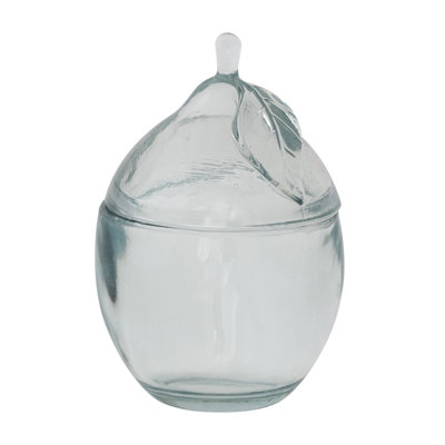 Pressed Glass Lemon Shaped Jar