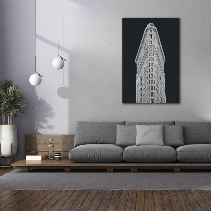  «Flatiron Building On Black» par Wild Apple Portfolio, art mural sur toile, 40 po x 60 po