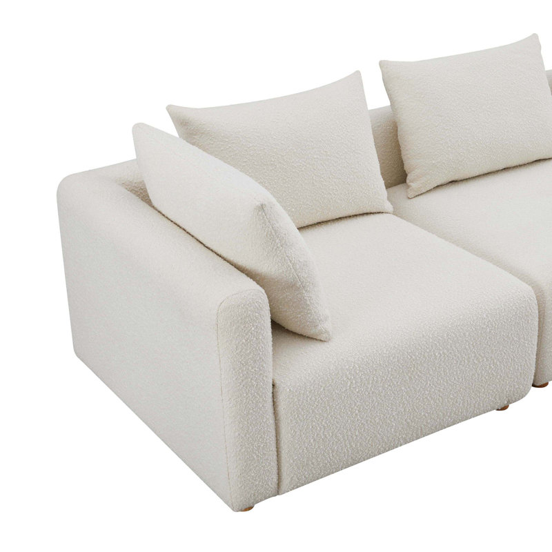 Gainsborough Loveseat, Cream Boucle, Brown
