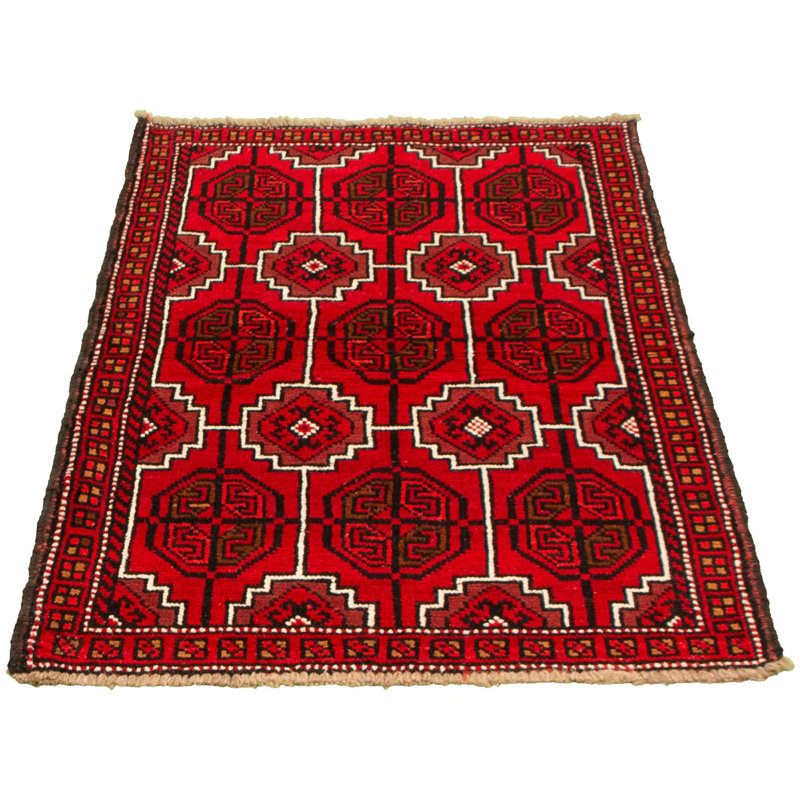 Tapis décoratif en laine noué à la main de conception unique 3 pi 8 po x 5 pi 8 po Borgþór