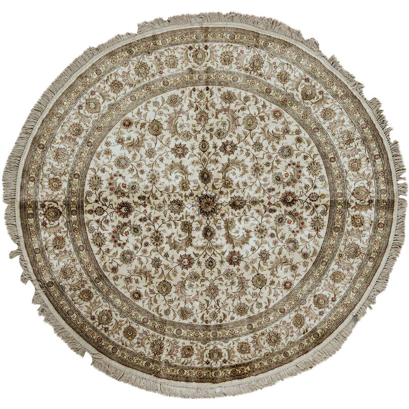 Hand Woven Silk Floral Area Rug