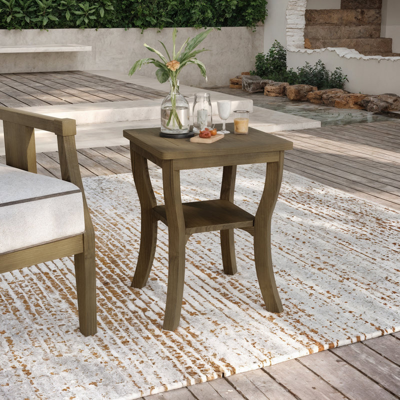 Table d'appoint en teck pour l'extérieur