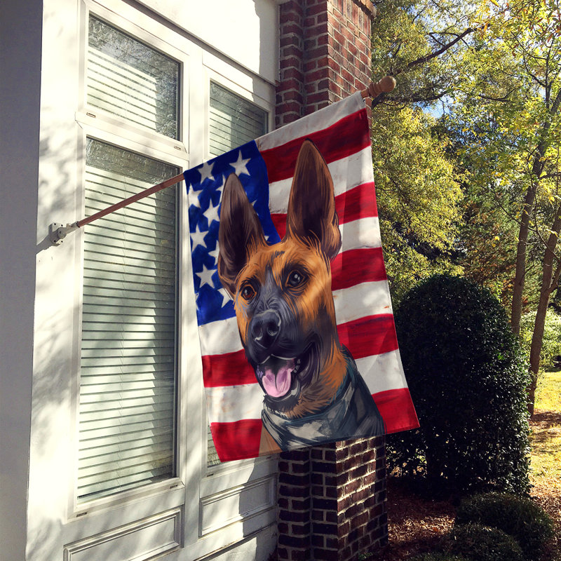 Polyester à 2 côtés 28 x 40 po drapeau maison, Plott Hound