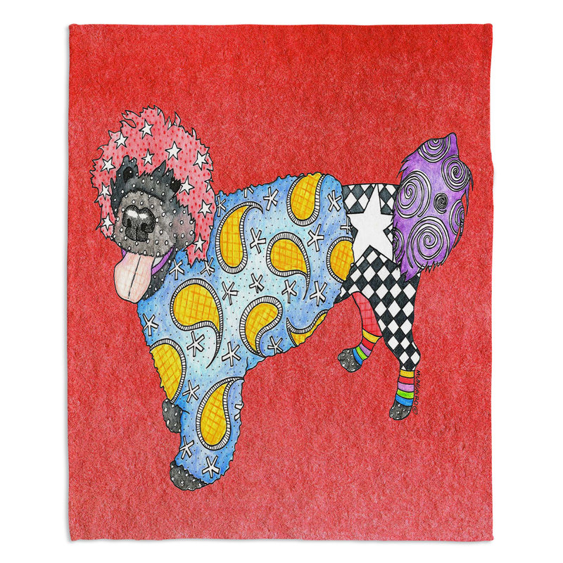  Couverture pour chien Schnauzer, 51 po x 60 po, Melon d'eau, Chien d'eau portugais