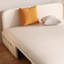 Canapé-lit modulaire en similicuir blanc crème avec rangement-1025077825