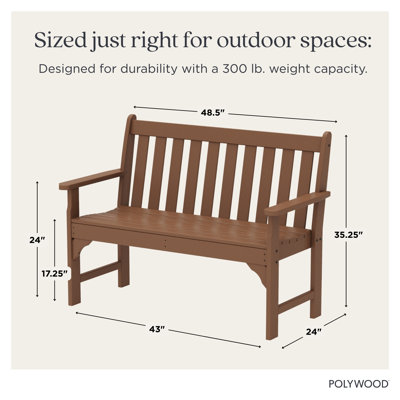 POLYWOOD Vineyard Patio Bench
