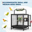 Petite cage à oiseaux, cage de transport pour oiseaux l 19 po, cage à perruches avec plateau et poignée pour perroquets Cockatiels Budgies Finch Lovebirds