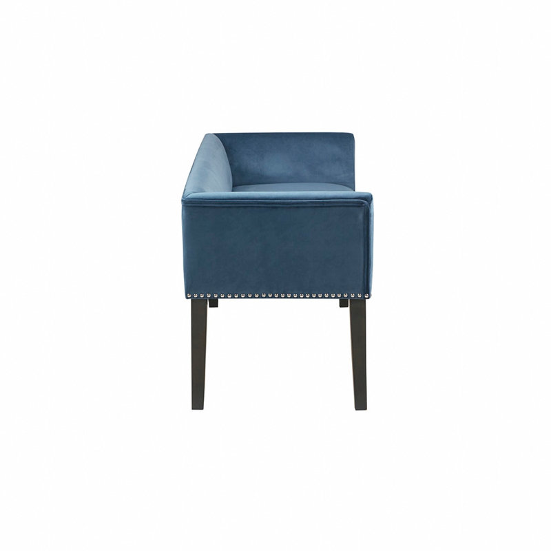 Dalice Upholstered Bench, Blue, Black