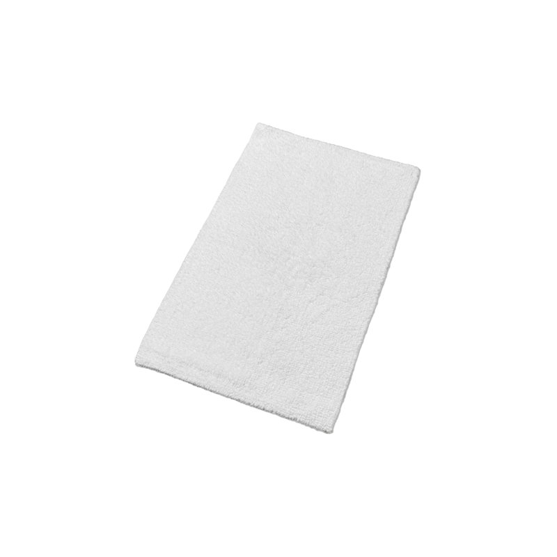 Reversible 100% Cotton Rectangle Bath Rug, Parchment
