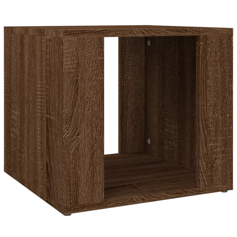 Khaiden 41cm W Manufactured Wood Bedside Table, Brown Oak