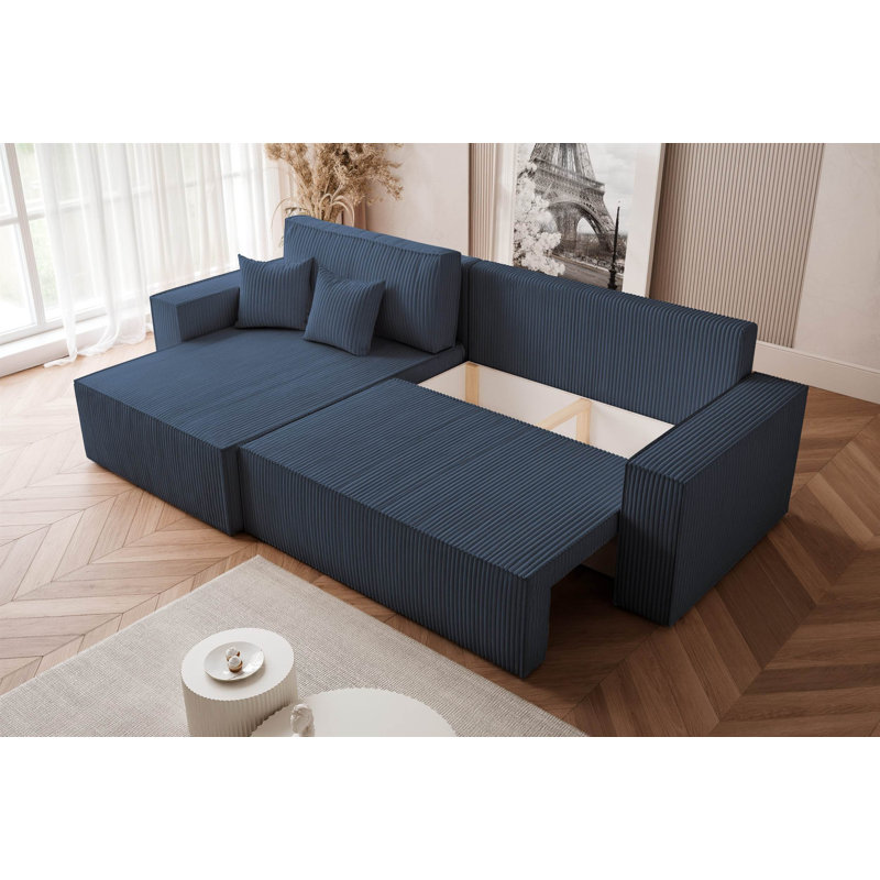 4 Seater Sofa Bed, Blue