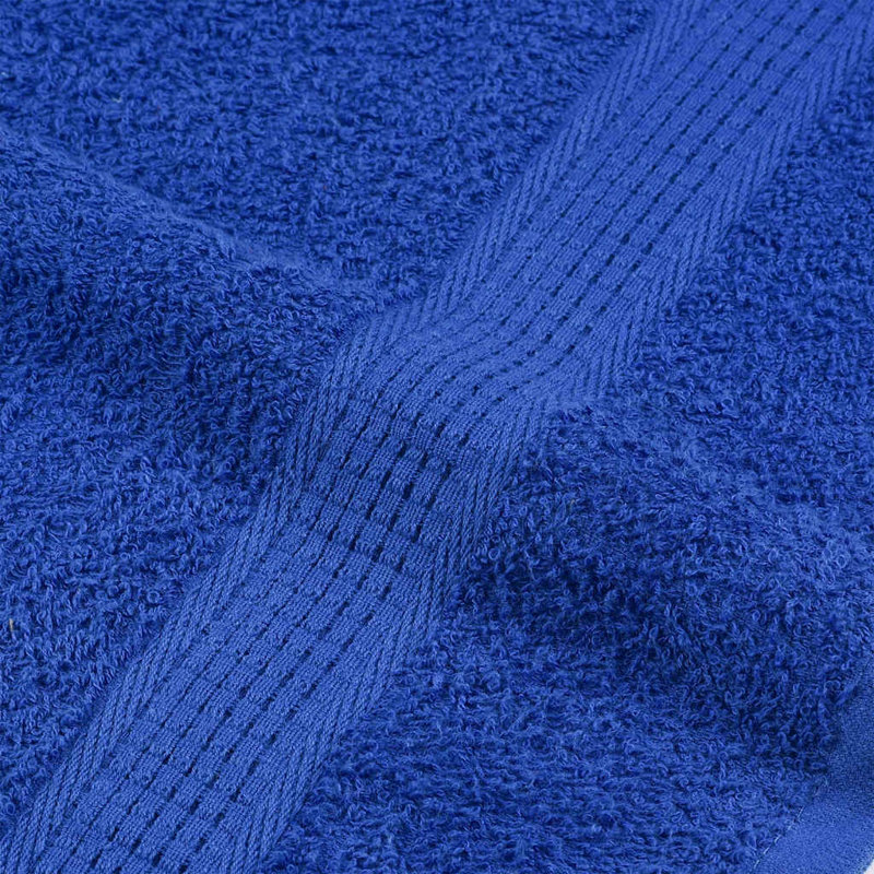 Rechell 100% Cotton Bath Towels - Set of 10, Blue