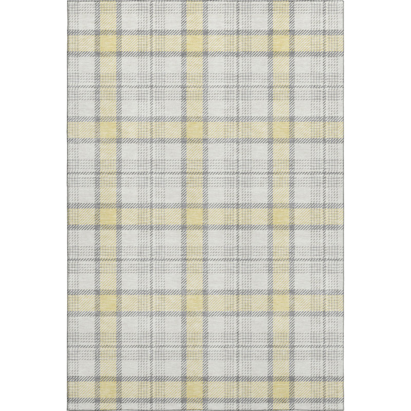 Premium Machine Washable Corum AMF1052 Plaid Rug, Rectangle 2 pi 6 po x 3 pi 10 po