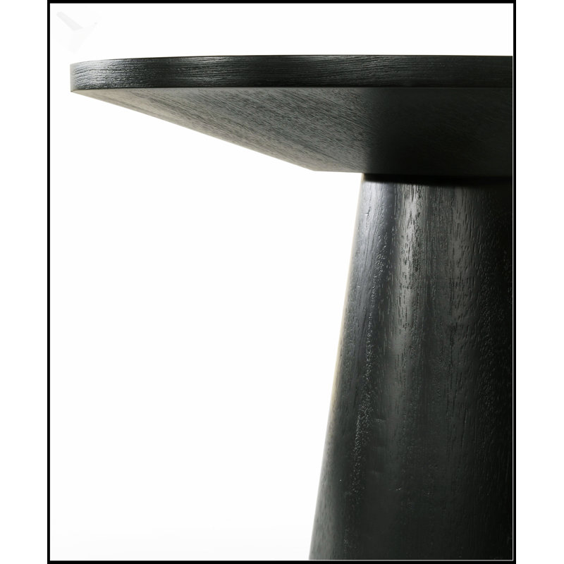Ensemble de table basse, de bout et de console noir 3 pièces Jasper avec base piédestal durable et design élégant