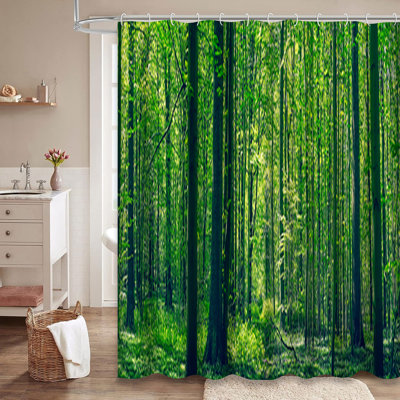 Rideau de douche avec 12 crochets Spring