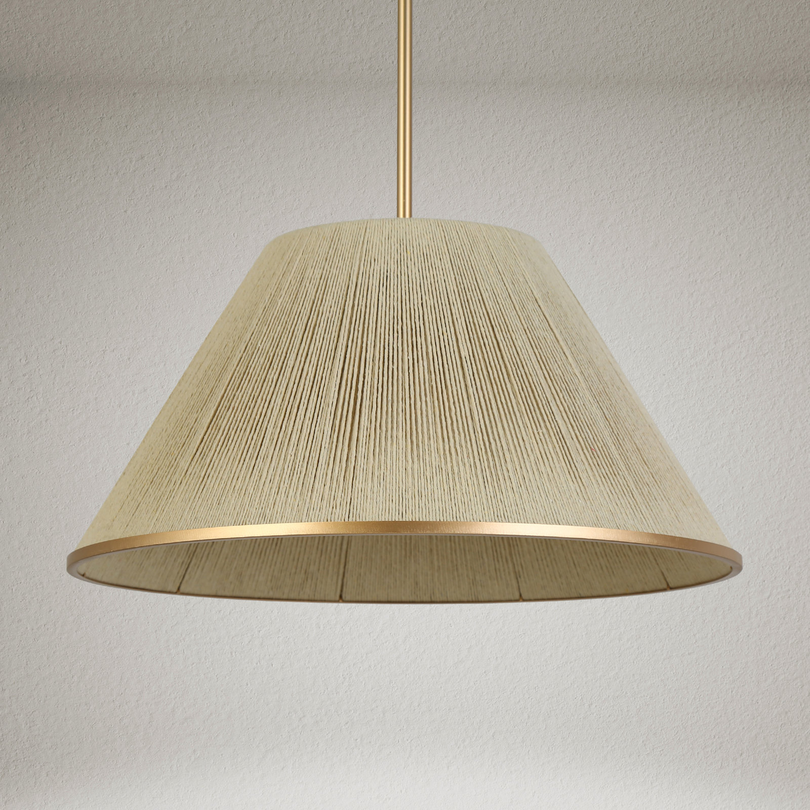 Coreon 1-Light Hand-Woven Hemp Rope Pendant