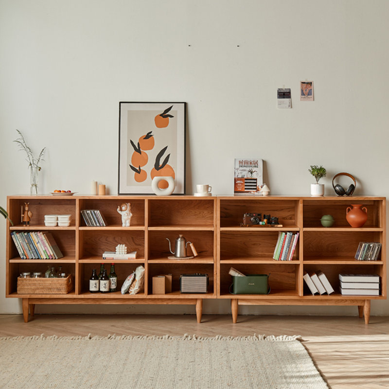 Nordic style solid wood bookcase