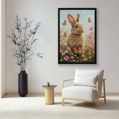 Canvas Wall Art Baby Bunny Nursery Art Print-2 Vintage Poster Print Home Decor