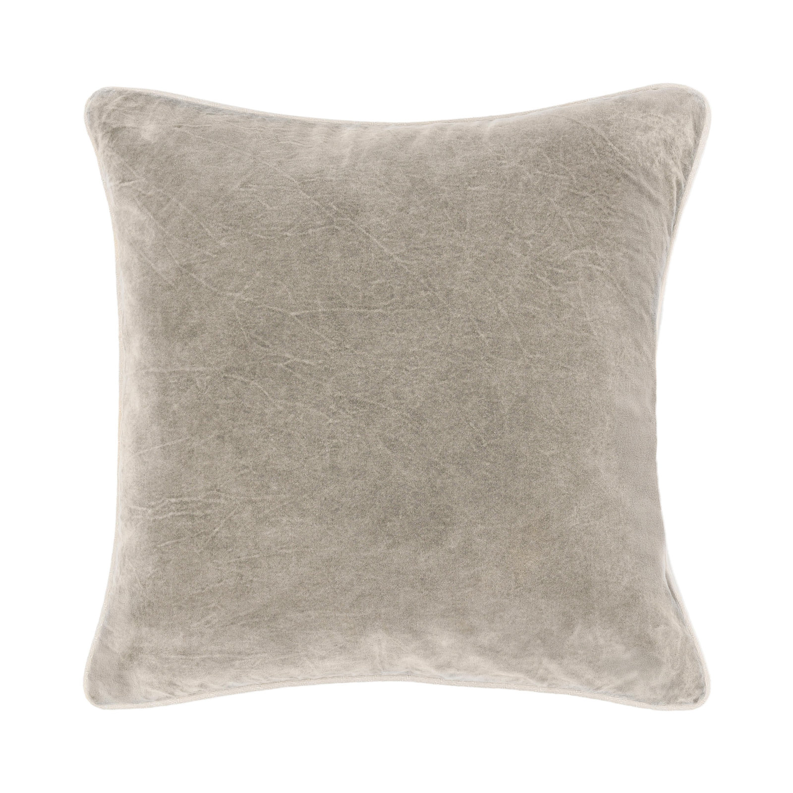 Goodall Cotton Throw Pillow, Square 22", Silver