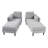 Modern Chaise Lounge Sofa Bed 53.5" Upholstered Sofa Couch Free-Combined Sofa Chaise With Dual-Layer Armrests For Living Room, Grey-1360575214