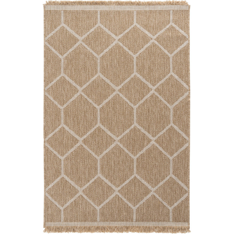 Raylenn Geometric Machine Made Indoor / Outdoor Area Rug, Rectangle 3'3" x 6'6"