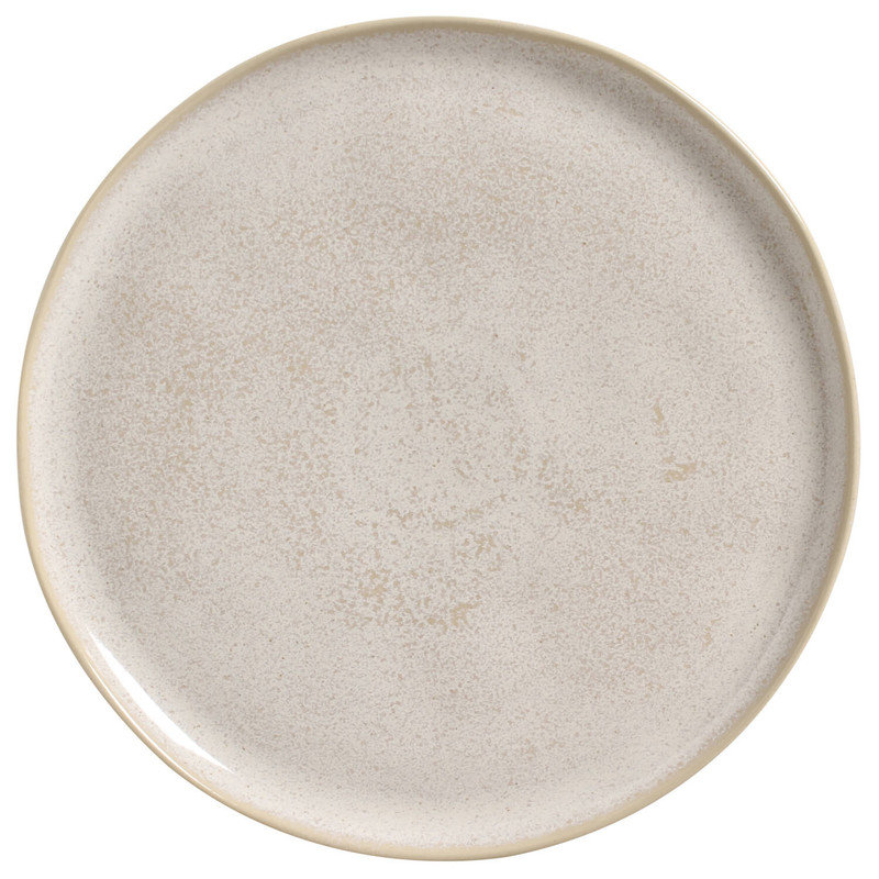 Assiette plate en grès de 11,42 po Latte Commercial