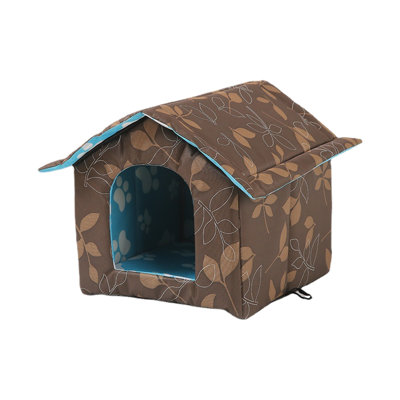 Winter Shelter Tent 17.7x16.9x15.7in Self Warming Pad Outdoor Indoor Waterproof For Cats Dogs Rabbits, Multicolor