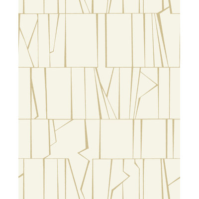 Huntington Indigo Geometric Stripe Wallpaper