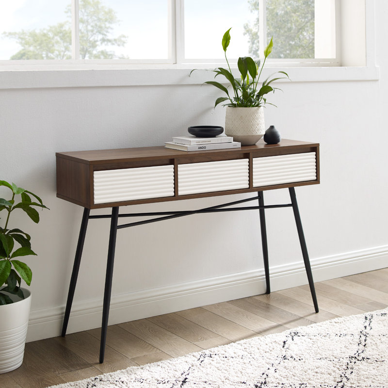 Nikolas Console Table, Dark Walnut