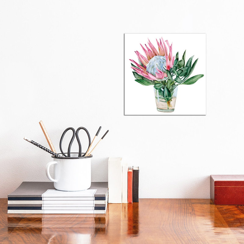 Awaken Protea II - Wrapped Canvas Print, 30.48 cm H x 30.48 cm W