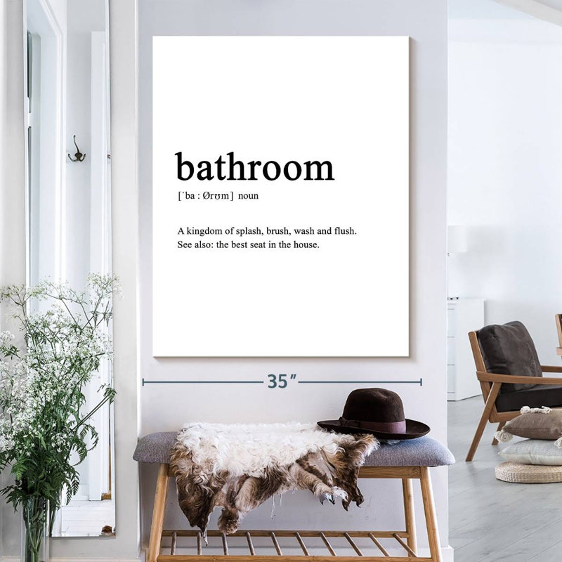 " Bathroom Definition " by Eleanor L., 40" H x 32" W x 1.25" D