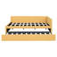 Lit de jour rembourré avec lit gigogne en lin jaune, sans sommier tapissier, structure en bois stable pour un espace de détente gigogne en lin, matériaux robustes, configuration de chambre à coucher pratique-781416609