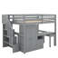 Lit mezzanine double avec tiroirs, bureau et garde-robe-1266863264