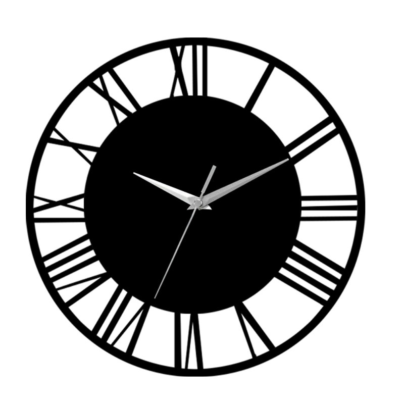Spataro Solid + Manufactured Wood Wall Clock, Black