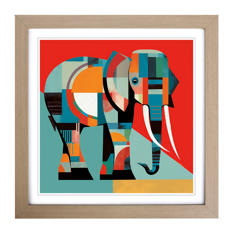 1 Piece Single Picture Frame Wall Art, Oak